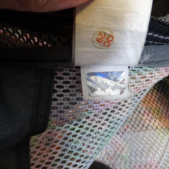 Jansport Mesh Backpack Floral Print Lightweight Gray Red See-Thru Zipper Close - Picture 13 of 16